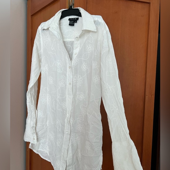C. P. W. (Central Park West) white Summer blouse - Picture 4 of 6